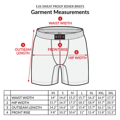 Sweat Proof Men's Boxer Briefs with Fly - Ejis