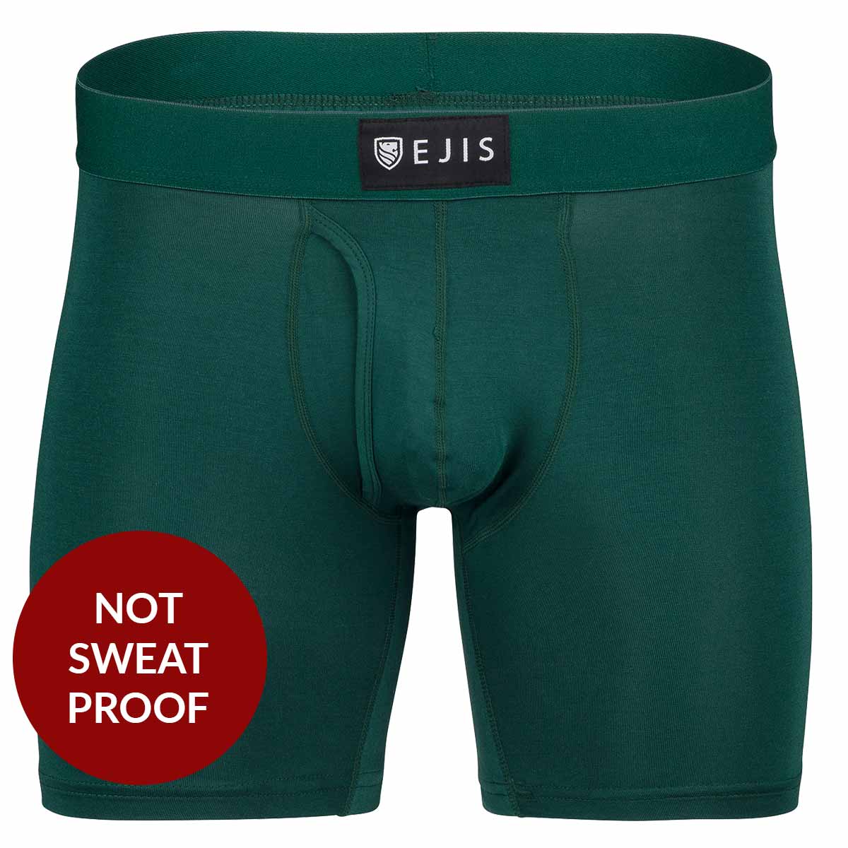 Green essential Men's Boxer Briefs Underwear with Fly (1 Pack) - Ejis