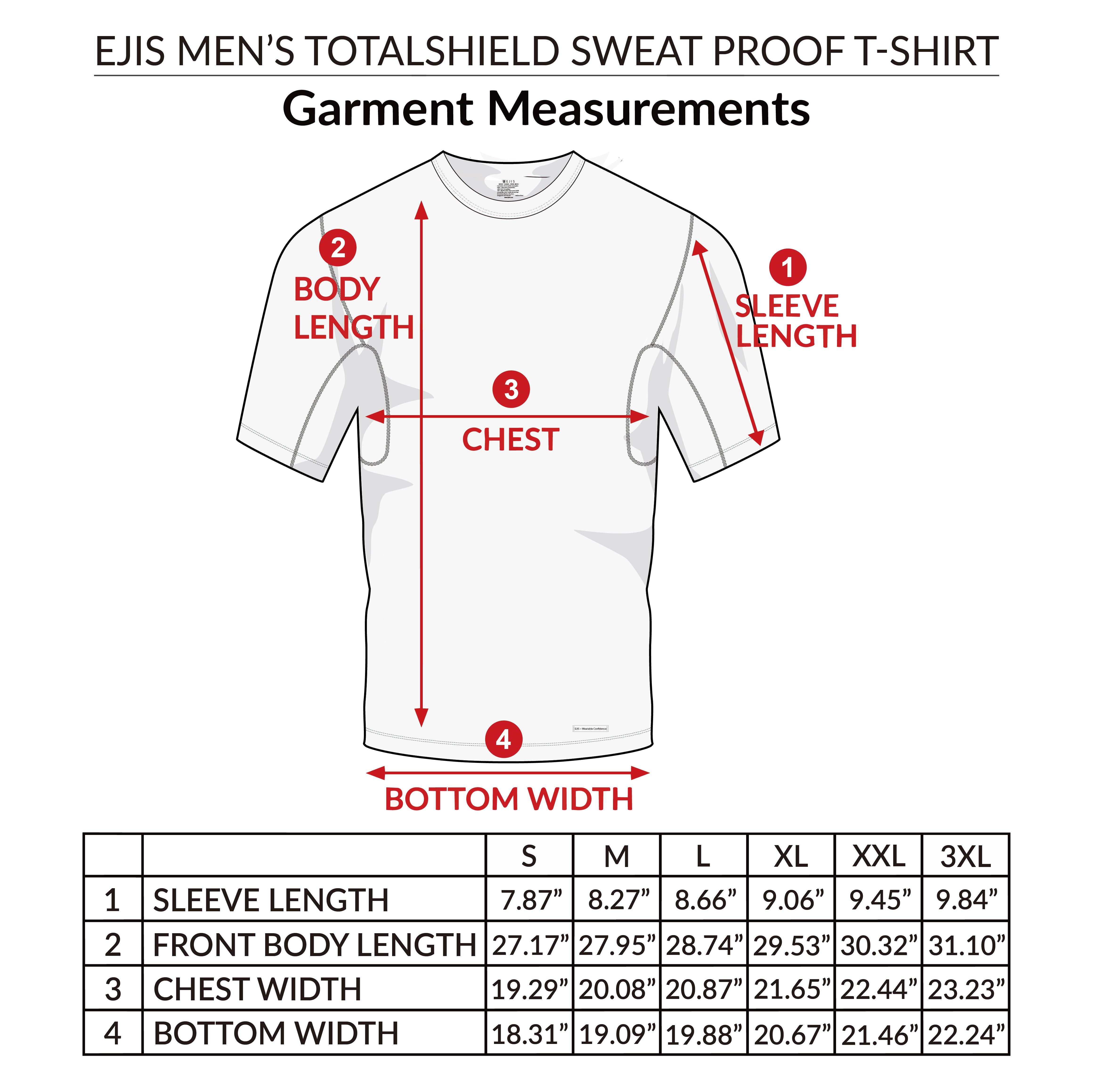 Ejis Men's TotalShield Sweat Proof T-Shirt - Ejis