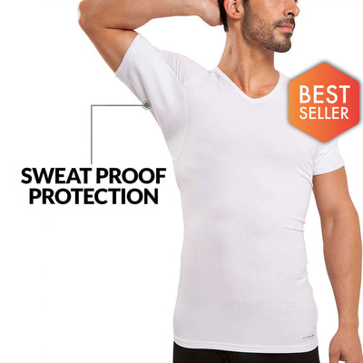 V-Neck Micro Modal Sweat Proof Undershirt For Men - Ejis