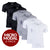 V-Neck Micro Modal Sweat Proof Undershirt For Men - Mix 6-Pack (2x White, Black, Grey) - Ejis