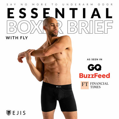 Essential Men's Boxer Briefs with Fly - Navy 3-Pack - Ejis