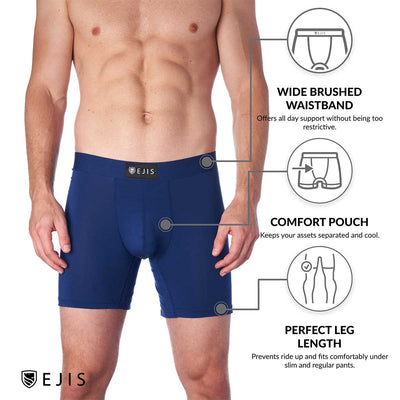 Essential Men's Boxer Briefs with Pouch - Mix 6-Pack - Ejis