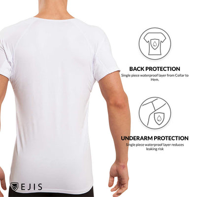 Micro Modal V-Neck Back & Underarm Sweat Proof Undershirt - Ejis