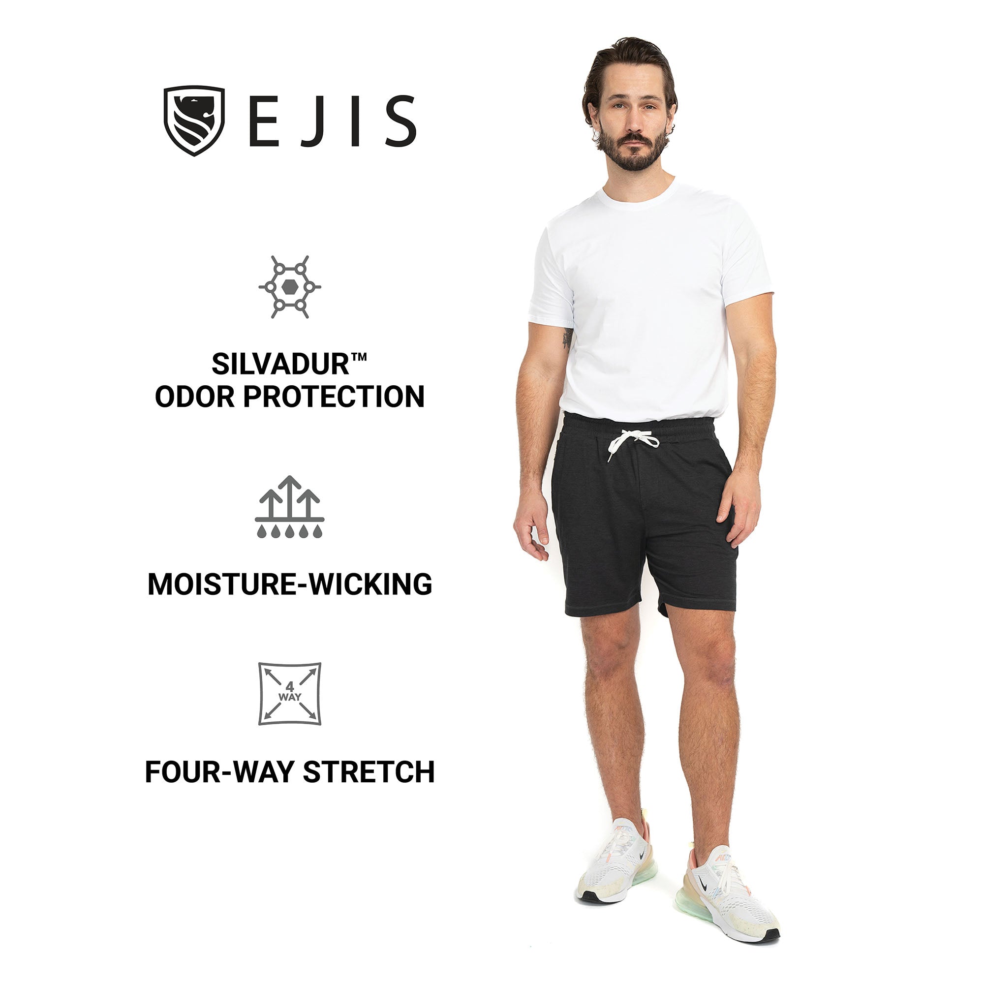 Ejis Men’s Athletic Shorts Lightweight & OdorResistant