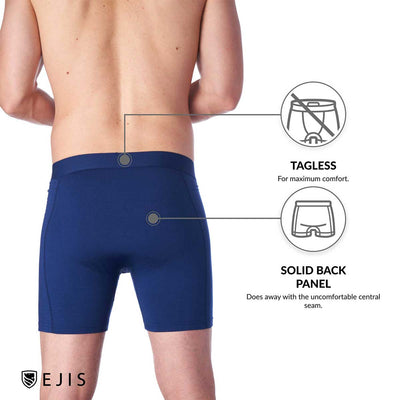 Essential Men's Boxer Briefs with Pouch - Black 3-Pack - Ejis