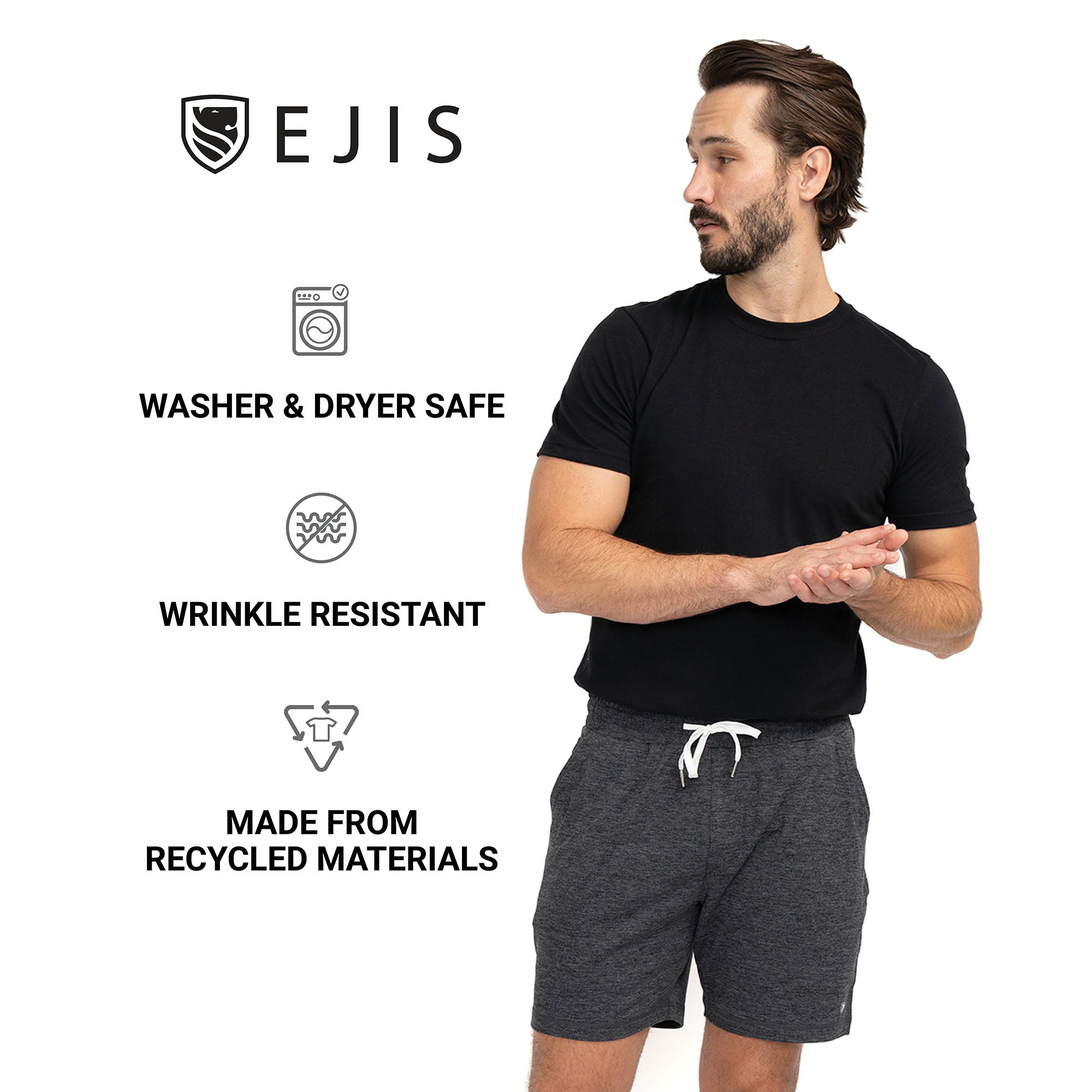 Ejis Men’s Athletic Shorts Lightweight & OdorResistant