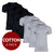 Crew Neck Cotton Sweat Proof Undershirt For Men - Mix 6-Pack (3x Black, Grey) - Ejis