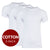 Crew Neck Cotton Sweat Proof Undershirt For Men - White 3-Pack - Ejis