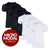 Crew Neck Micro Modal Sweat Proof Undershirt For Men - Mix 6-Pack (3x White, Black) - Ejis
