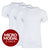 Crew Neck Micro Modal Sweat Proof Undershirt For Men - White 3-Pack - Ejis