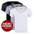 Deep V Micro Modal Sweat Proof Undershirt For Men - Mix 3-Pack (1x White, Black, Grey) - Ejis