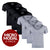 Deep V Micro Modal Sweat Proof Undershirt For Men - Mix 6-Pack (3x Black, Grey) - Ejis
