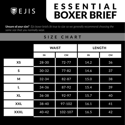 Essential Men's Boxer Briefs Underwear with Fly (1 Pack) - Ejis