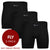 Essential Men's Boxer Briefs with Fly - Black 3-Pack - Ejis