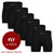 Essential Men's Boxer Briefs with Fly - Black 6-Pack - Ejis