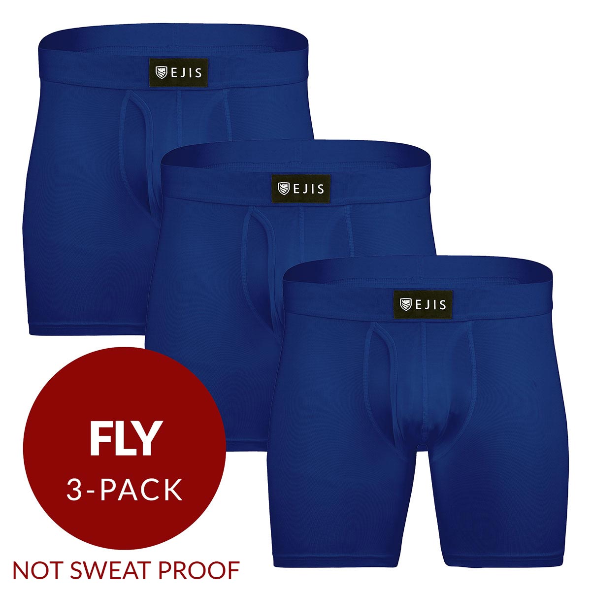 Essential Men's Boxer Briefs with Fly - Navy 3-Pack - Ejis