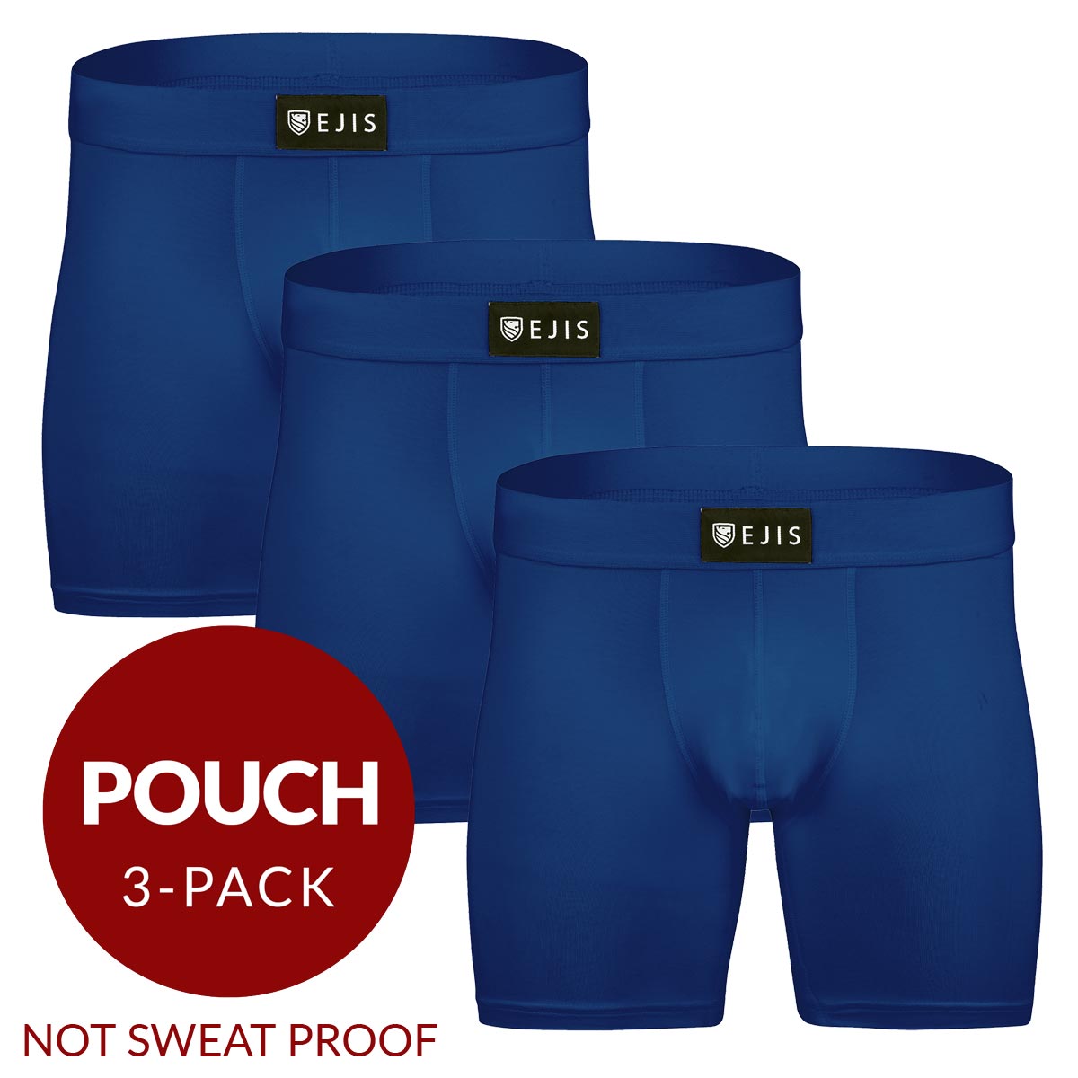 Essential Men's Boxer Briefs with Pouch - Navy 3-Pack - Ejis