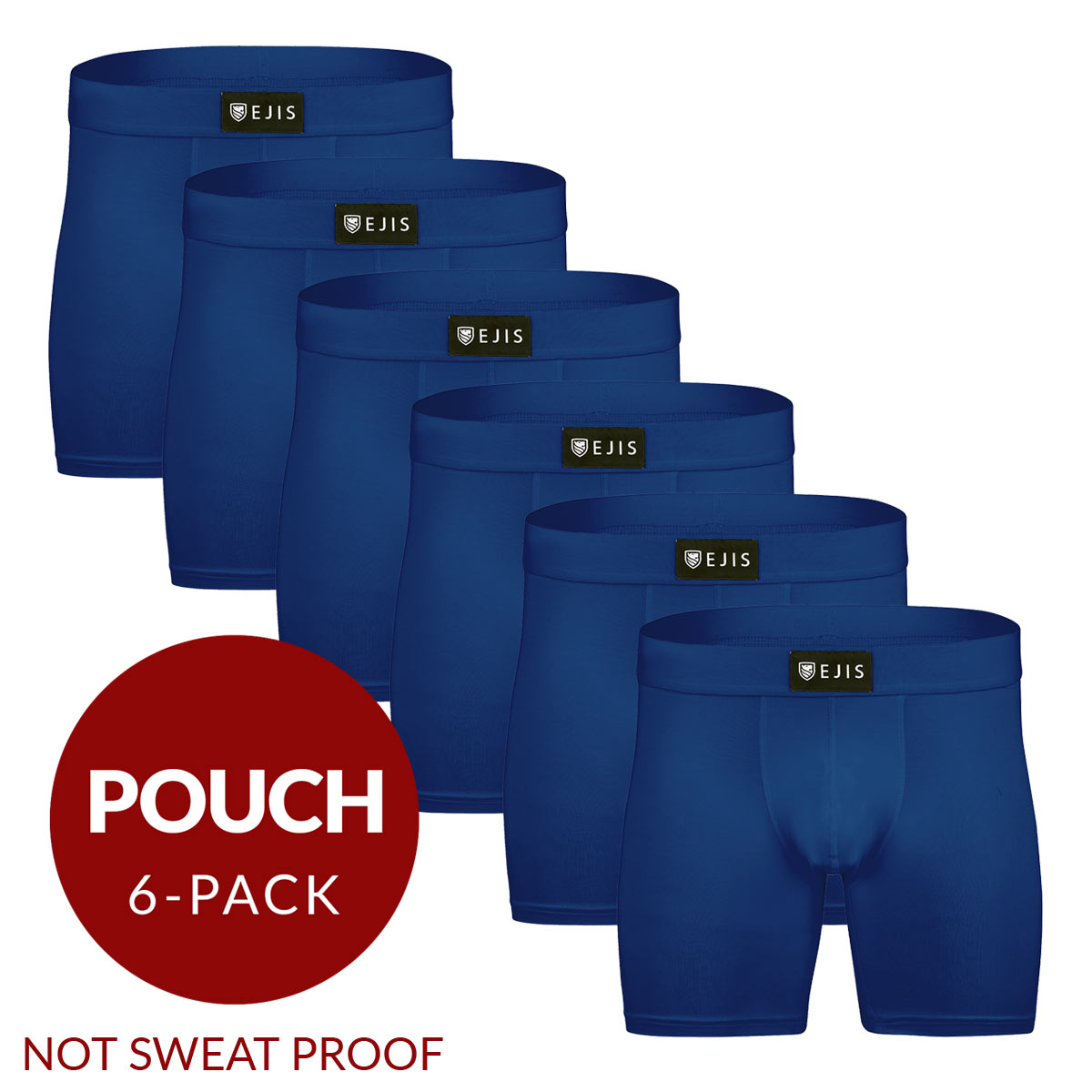 Essential Men's Boxer Briefs with Pouch - Navy 6-Pack - Ejis