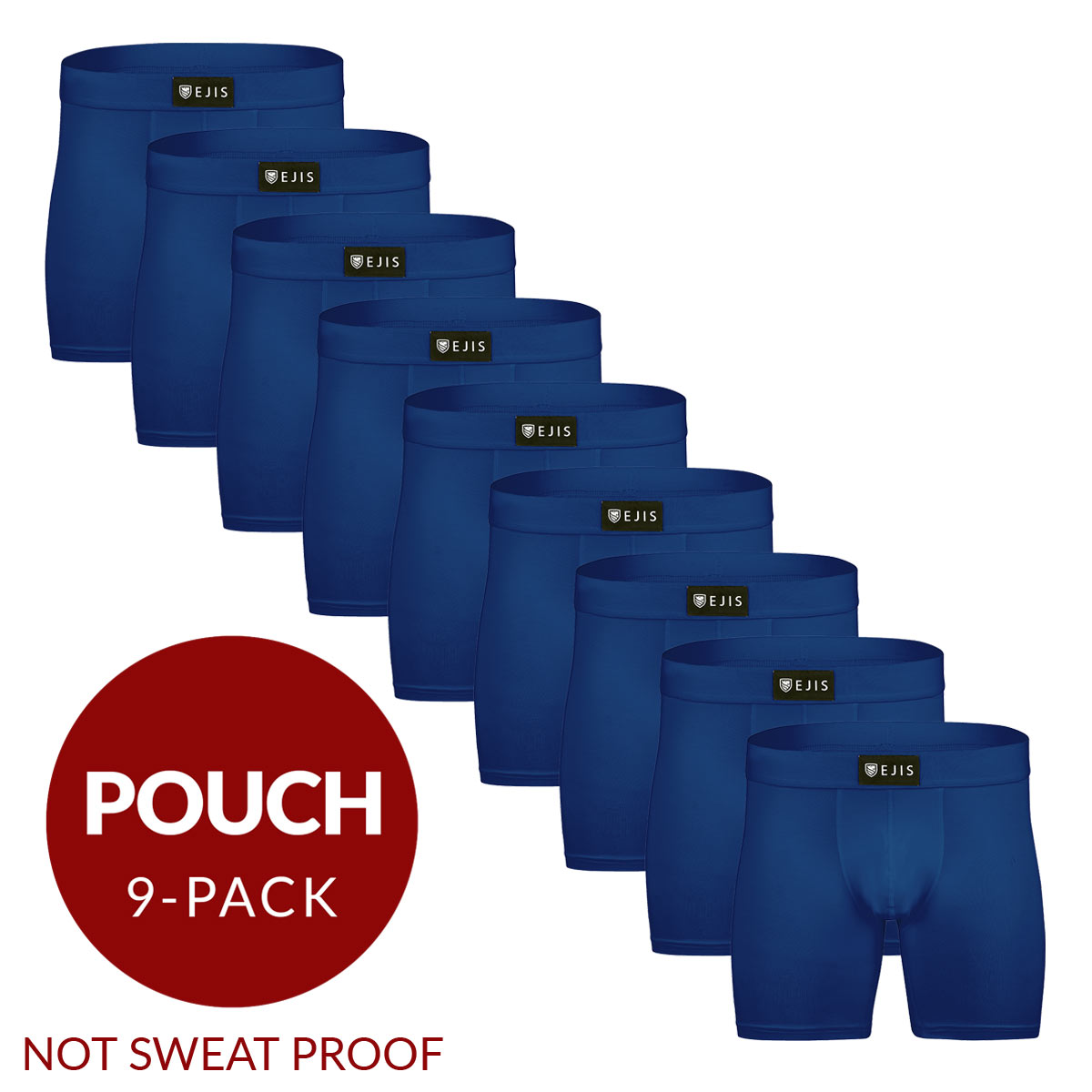Essential Men's Boxer Briefs with Pouch - Navy 9-Pack - Ejis