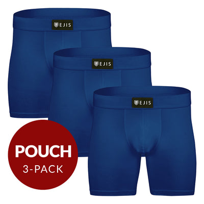 Sweat Proof Men's Boxer Briefs with Pouch - Navy 3pk - Ejis