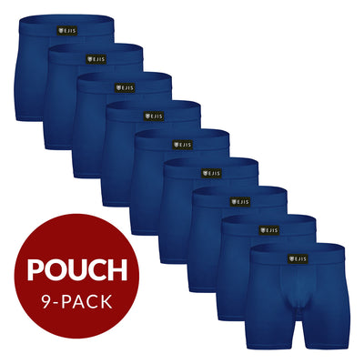 Sweat Proof Men's Boxer Briefs with Pouch - Navy 9-Pack - Ejis