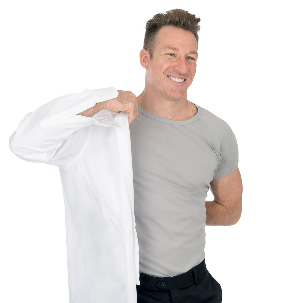 Crew Neck Cotton Sweat Proof Undershirt For Men XS / Black