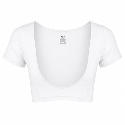 White Ejis women's sweat proof bustier top on a white background