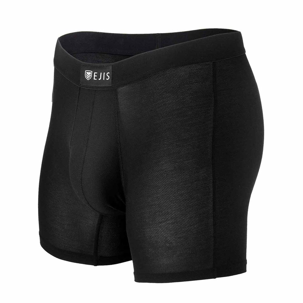 Performance boxer briefs with 'EJIS' branding on a white background