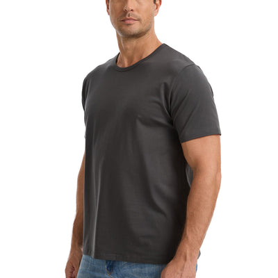 man wearing grey TotalShield t-shirt with white background