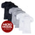 Crew Neck Micro Modal Sweat Proof Undershirt For Men - Mix 6-Pack (2x White, Black, Grey) - Ejis