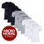 Crew Neck Micro Modal Sweat Proof Undershirt For Men - Mix 9-Pack (3x White, Black, Grey) - Ejis