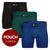 Sweat Proof Men's Boxer Briefs with Pouch - Mix 3-Pack (1x Black, Green, Navy) - Ejis