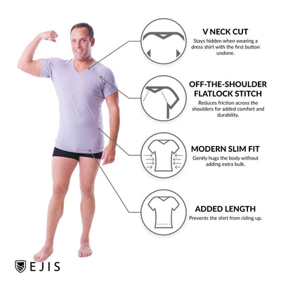 Cotton V-Neck Sweat Proof Undershirt - Ejis