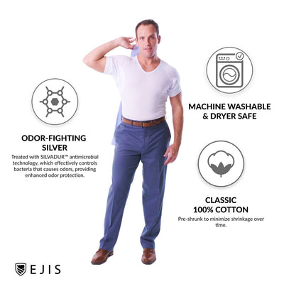 Cotton V-Neck Sweat Proof Undershirt - Ejis