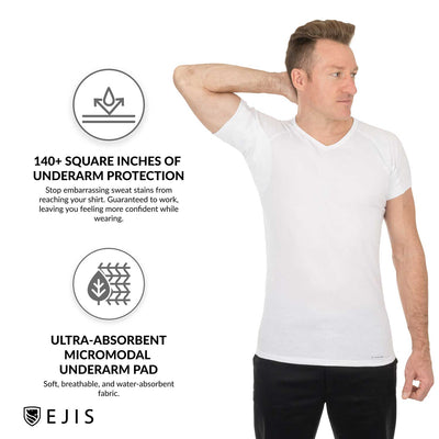 Cotton V-Neck Sweat Proof Undershirt - Ejis