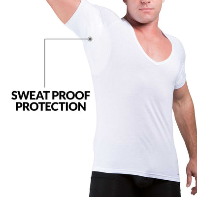Sweat Proof Undershirt | Deep V Neck | Underarm  Cotton - Ejis, inc.