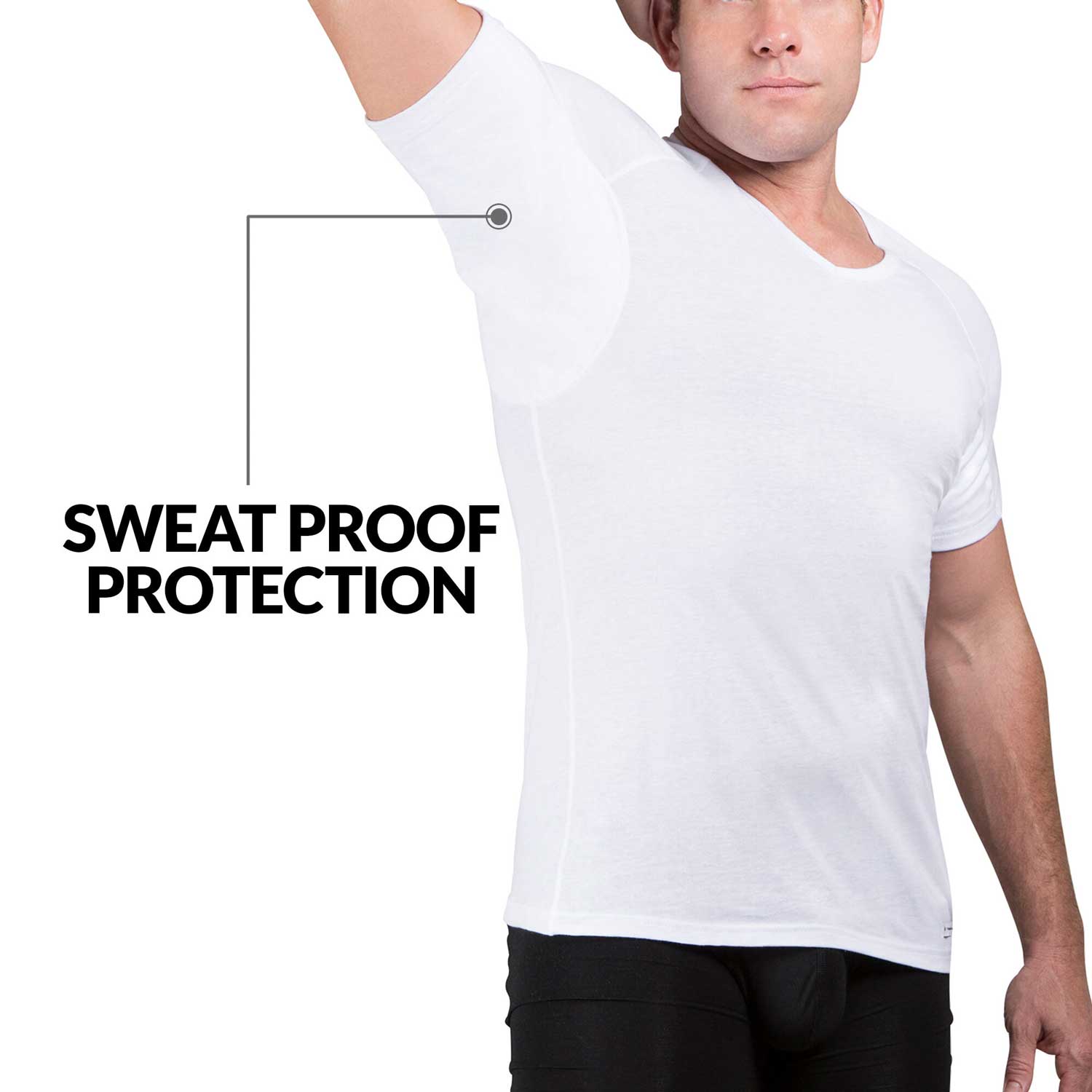 Sweat Proof Undershirt | V Neck | Underarm  Cotton - Ejis, inc.