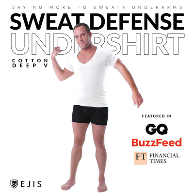 Cotton Deep V Sweat Proof Undershirt - Ejis