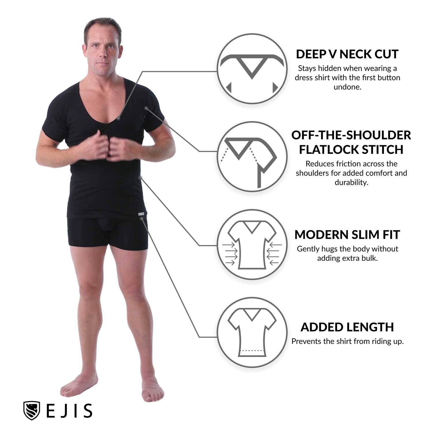 mens low cut v neck t shirt
