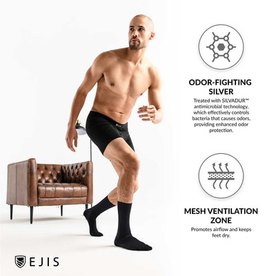 Anti-Odor Dress Socks for Men with Sweaty Feet - Ejis