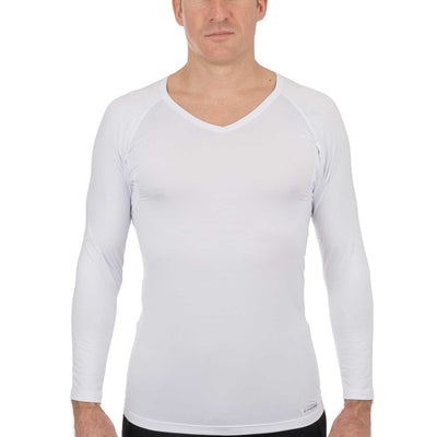 Long Sleeve Micro Modal V-Neck Sweat Proof Undershirt - Ejis