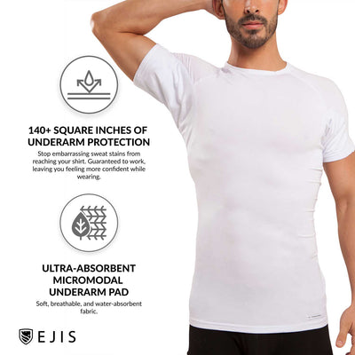 Micro Modal Crew Neck Sweat Proof Undershirt - Ejis