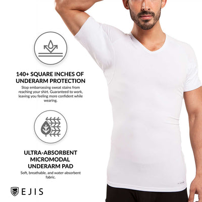 Micro Modal V-Neck Sweat Proof Undershirt - Ejis