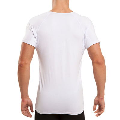 Sweat Defense Undershirt | V-Neck | Back & Underarm Sweat Proof Micro Modal - Ejis, inc.