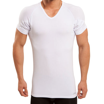 Sweat Defense Undershirt | V-Neck | Back & Underarm Sweat Proof Micro Modal - Ejis, inc.